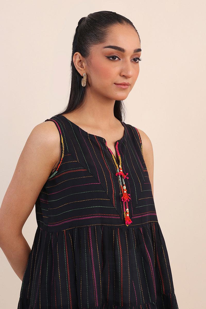 Generation - Tinka Peplum - Black - Lawn - 1 Piece