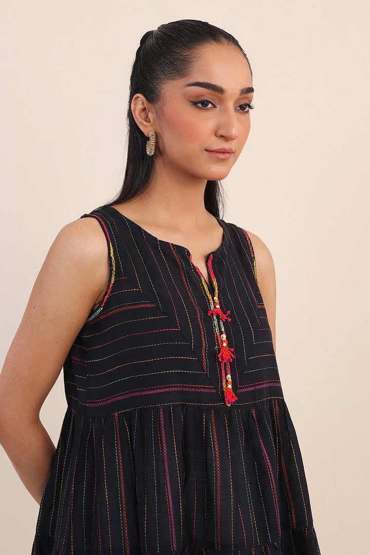 Generation - Tinka Peplum - Black - Lawn - 1 Piece