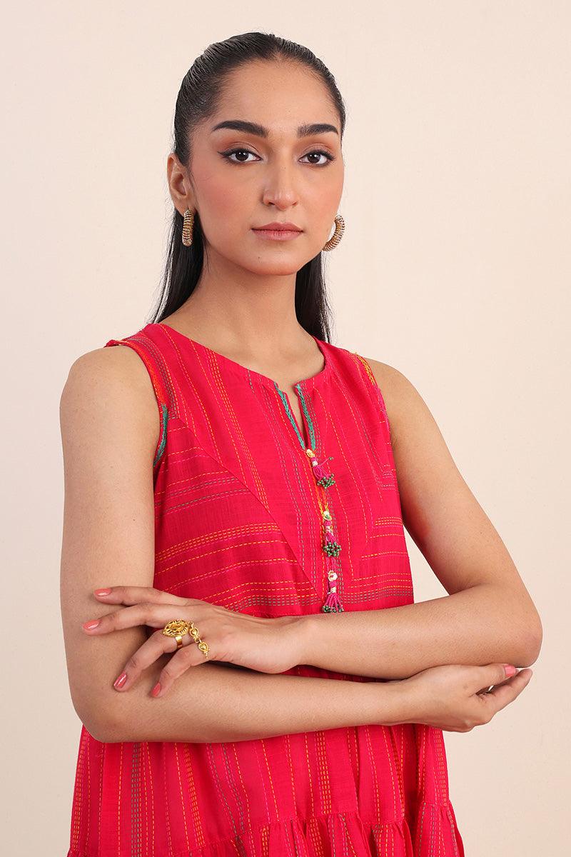 Generation - Tinka Peplum - Pink - Lawn - 1 Piece