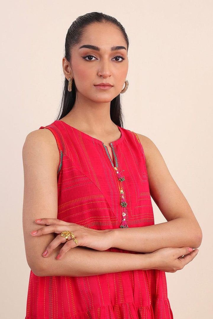 Generation - Tinka Peplum - Pink - Lawn - 1 Piece