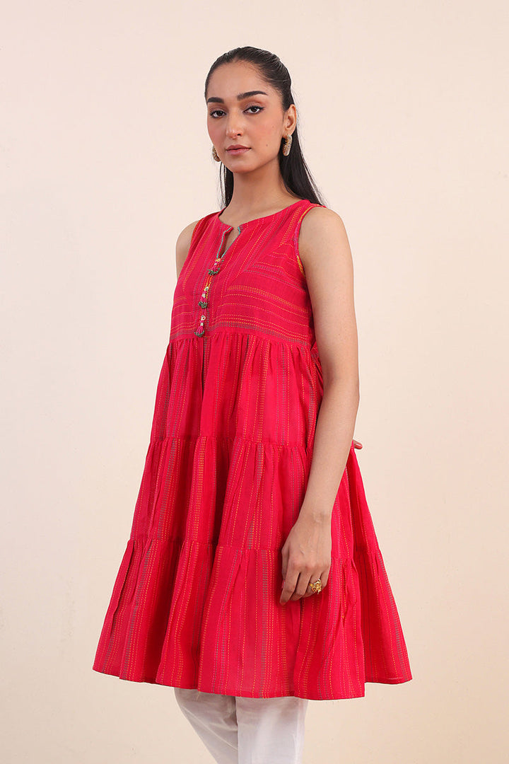 Generation - Tinka Peplum - Pink - Lawn - 1 Piece