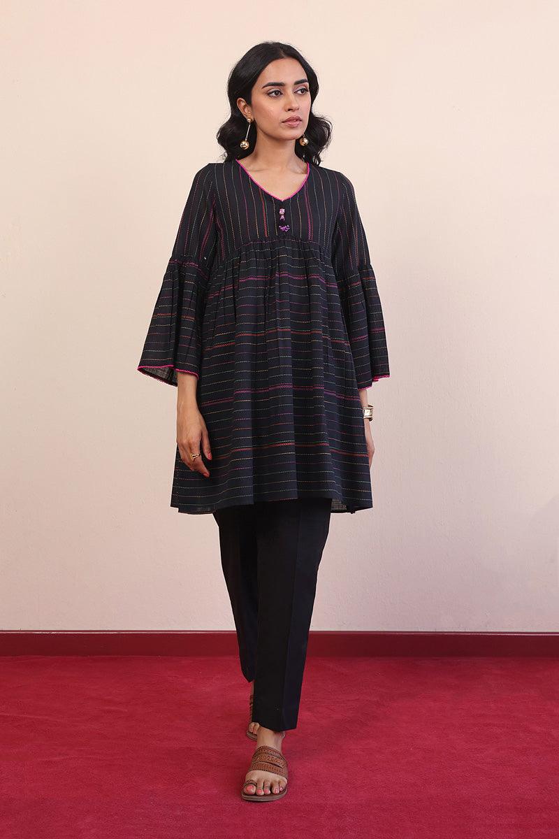 Generation - Tinka Flared Top - Black - Lawn - 1 Piece