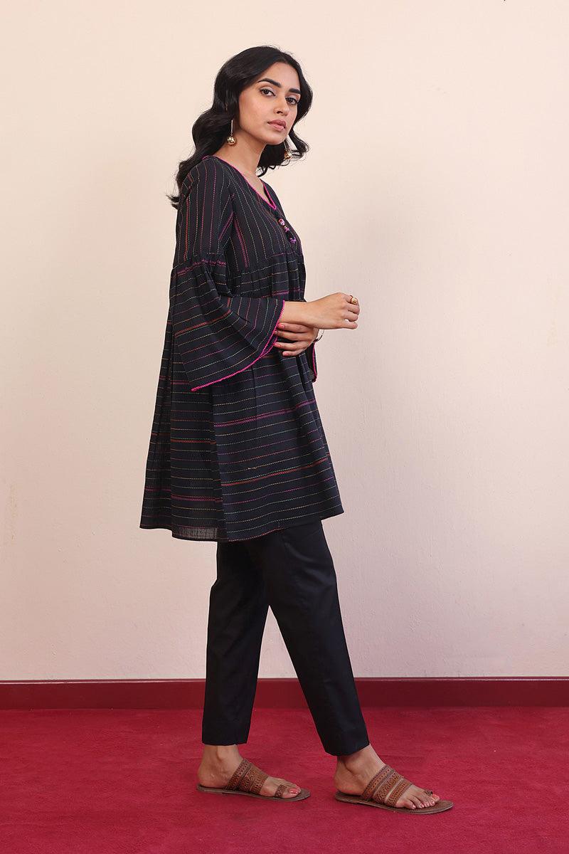 Generation - Tinka Flared Top - Black - Lawn - 1 Piece