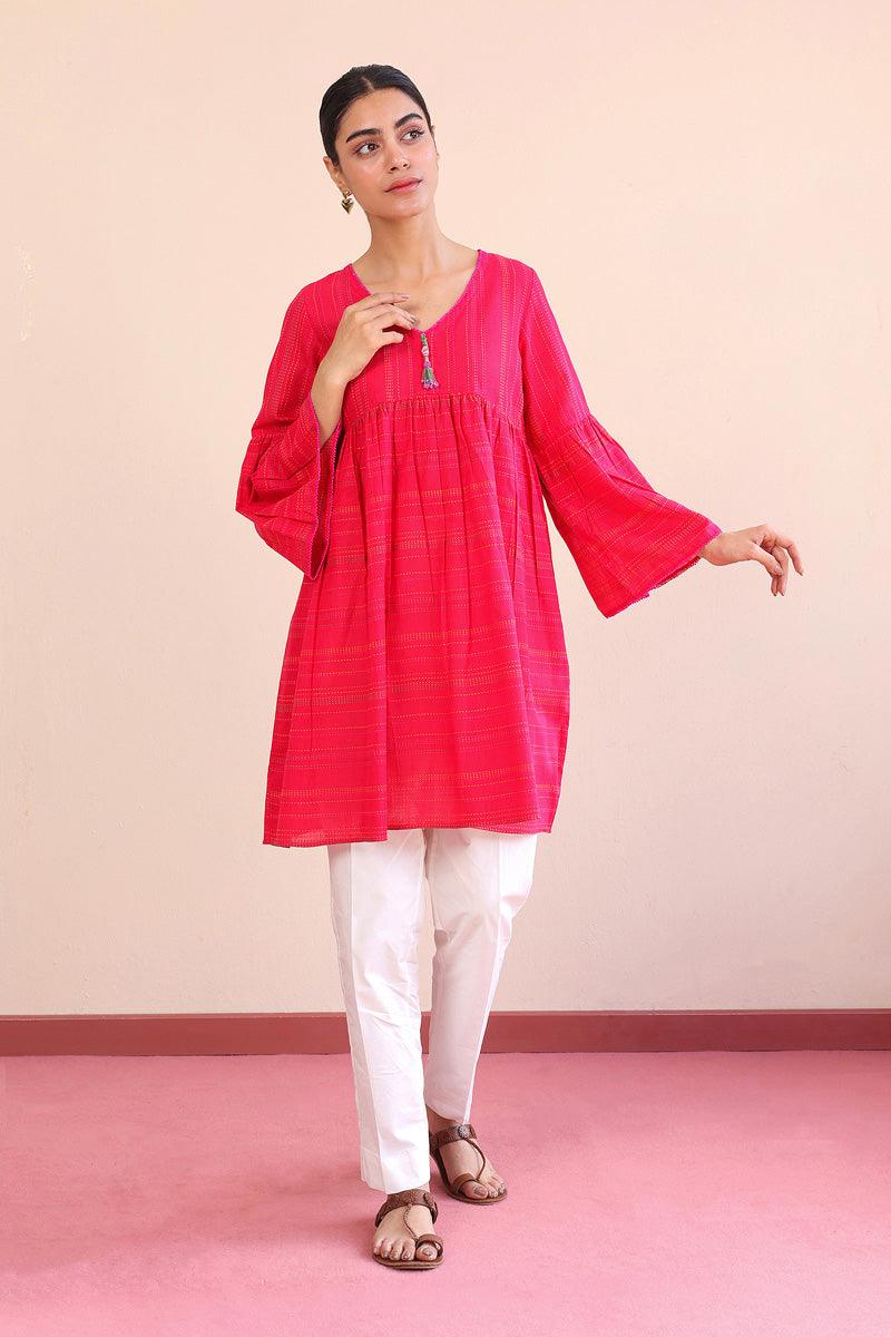 Generation - Tinka Peplum - Red - Lawn - 1 Piece