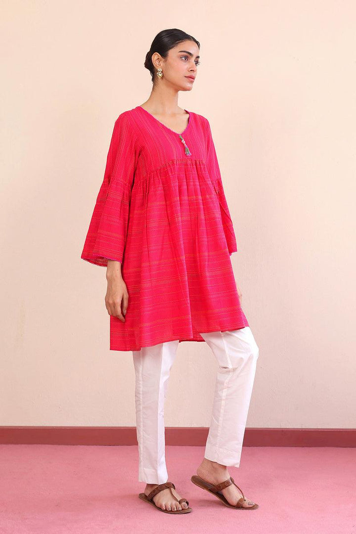 Generation - Tinka Peplum - Red - Lawn - 1 Piece