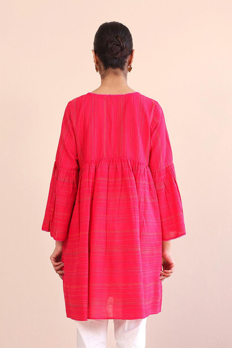 Generation - Tinka Peplum - Red - Lawn - 1 Piece