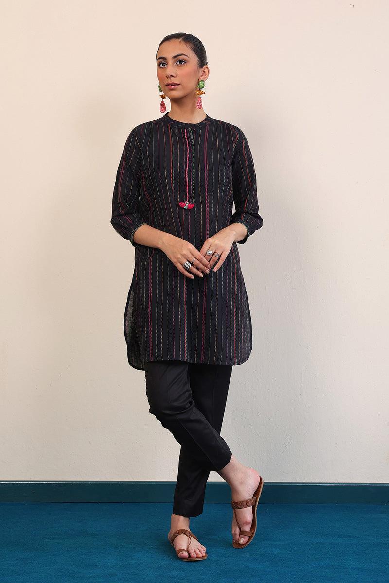 Generation - Tinka Kurta - Black - Lawn - 1 Piece
