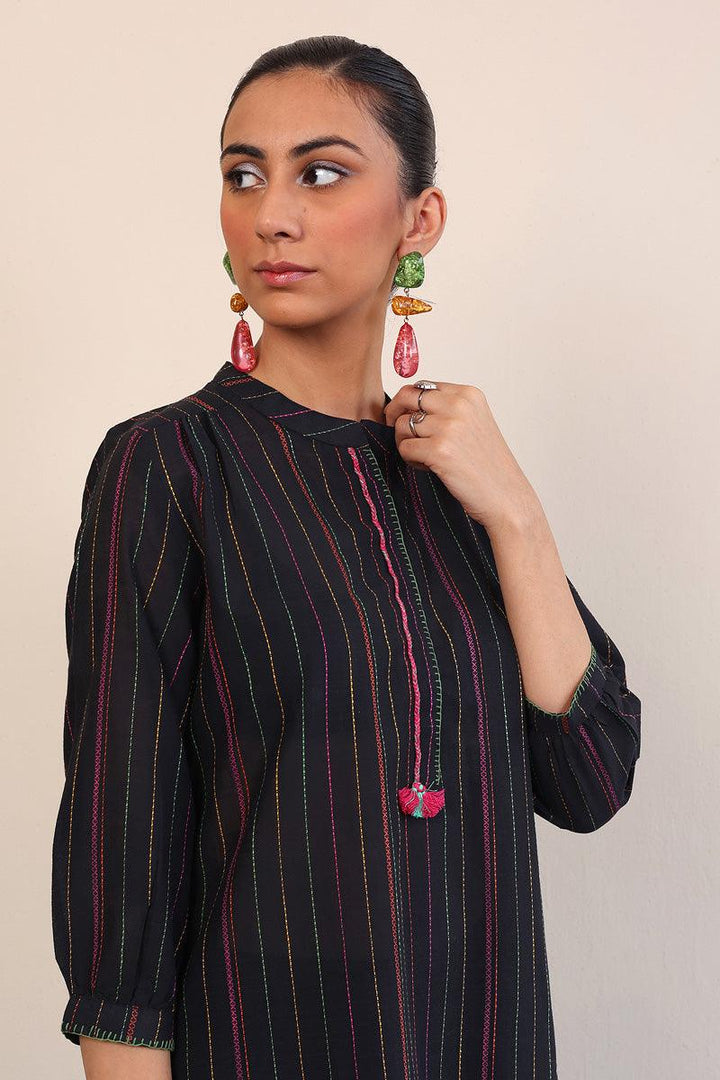 Generation - Tinka Kurta - Black - Lawn - 1 Piece