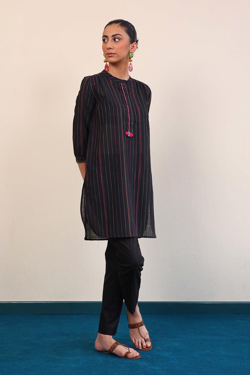 Generation - Tinka Kurta - Black - Lawn - 1 Piece