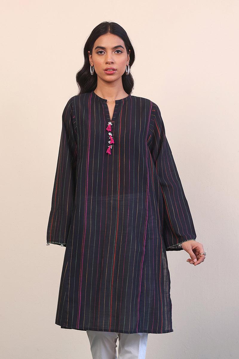 Generation - Tinka Kurta - Black - Lawn - 1 Piece
