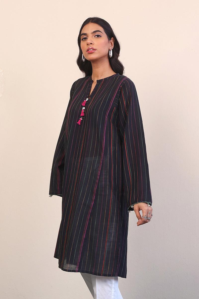 Generation - Tinka Kurta - Black - Lawn - 1 Piece