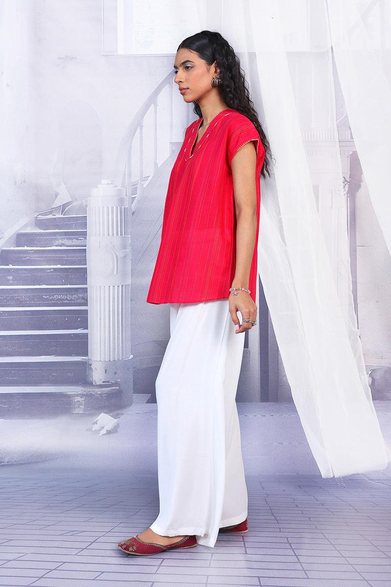 Generation - Tinka Top - Red - Lawn - 1 Piece