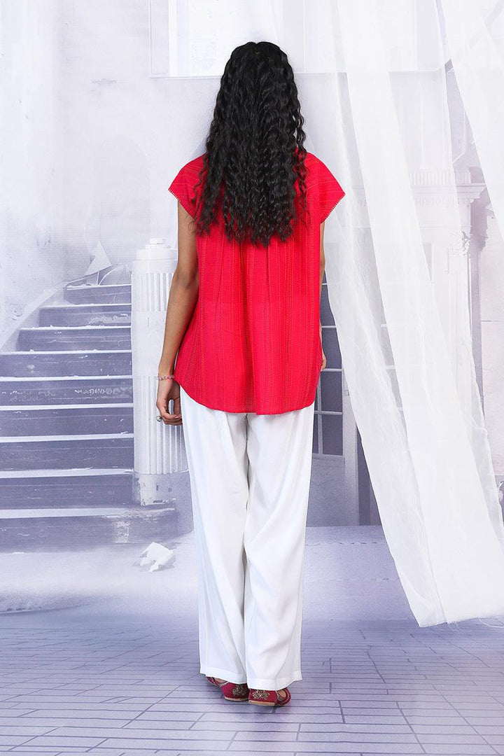 Generation - Tinka Top - Red - Lawn - 1 Piece