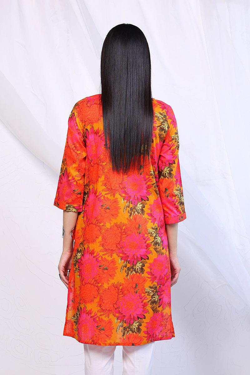 Generartion - Mix Tape Printed Kurta - 1 Piece - Yellow - Lawn