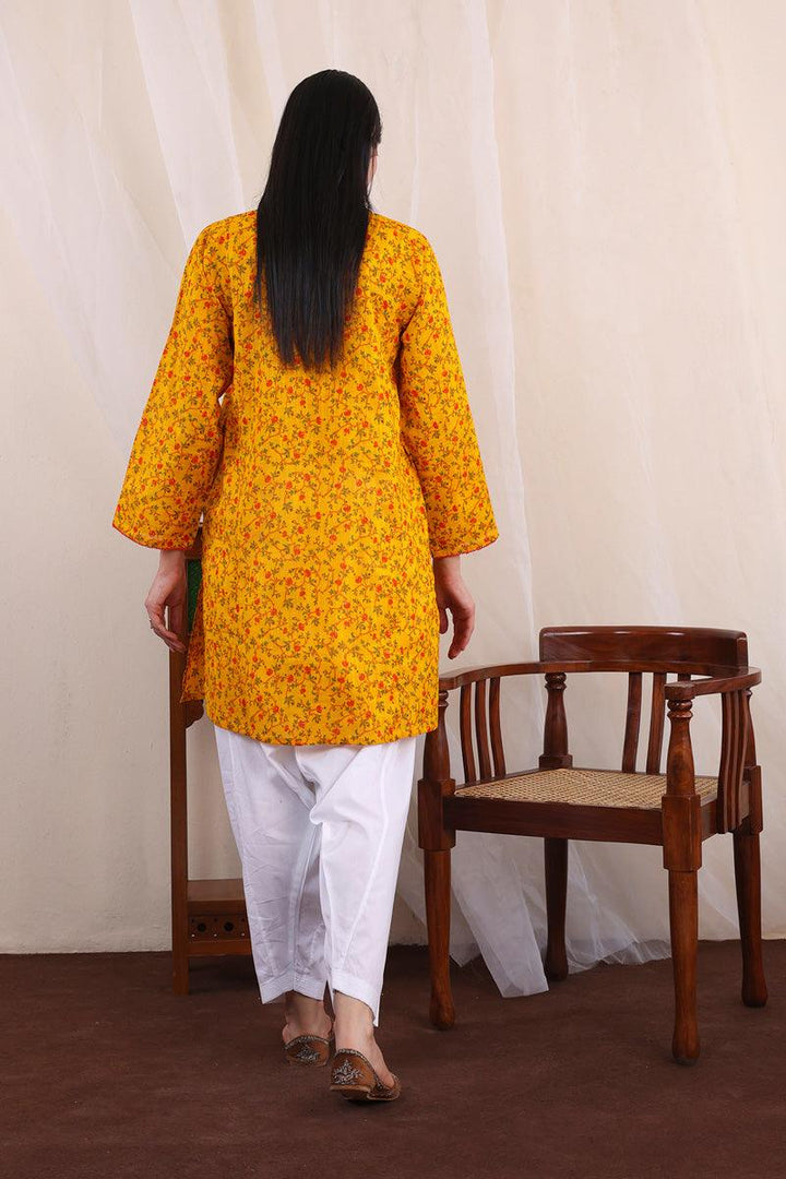 Generartion - Mix Tape Kurta - 1 Piece - Mustard - Lawn