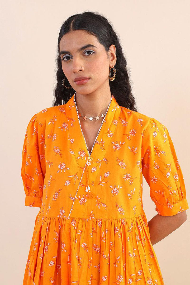 Generation - Summer Song Dress - Orange - Lawn - 1 Piece