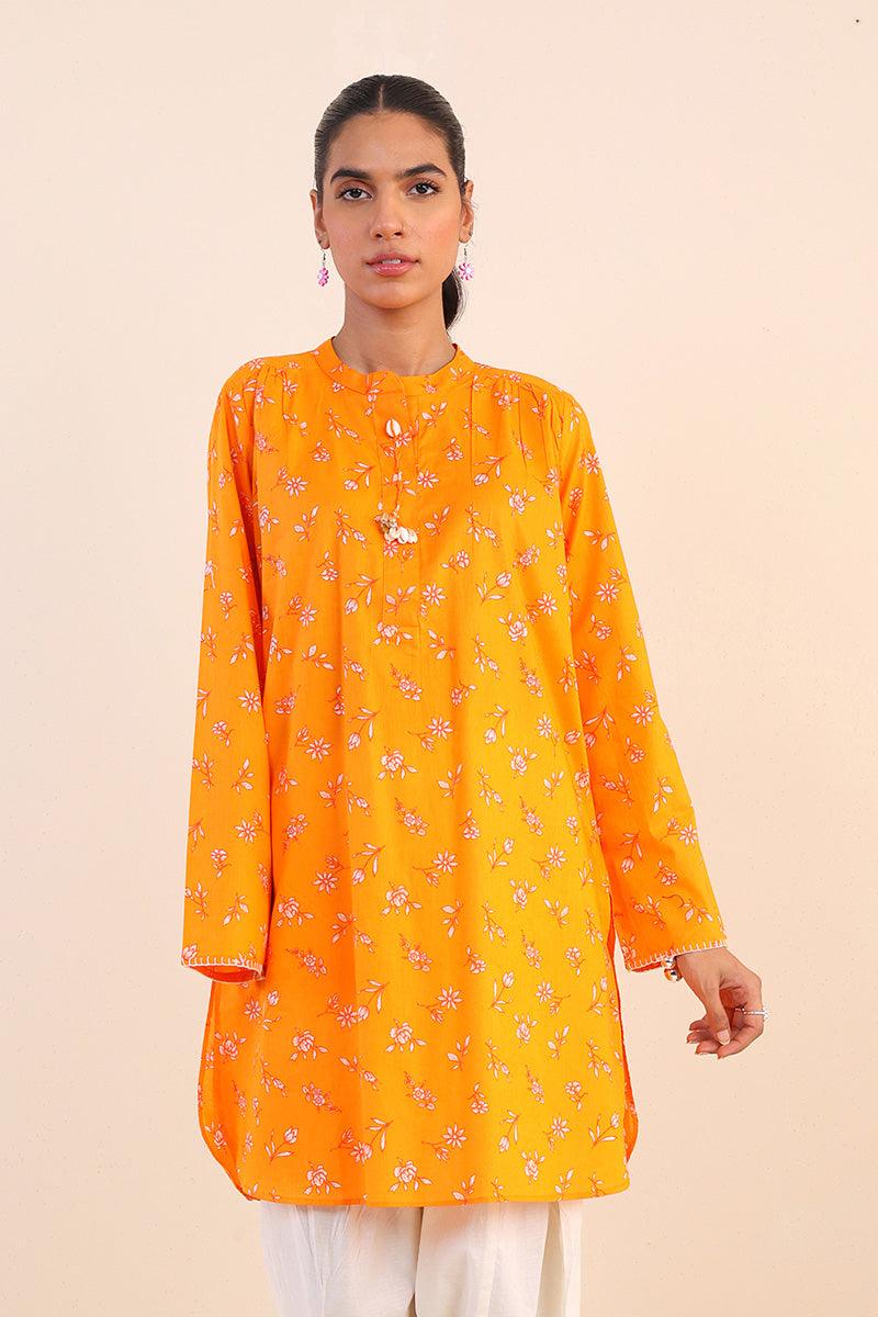 Generartion - Summer Song Kurti - 1 Piece - Orange - Lawn