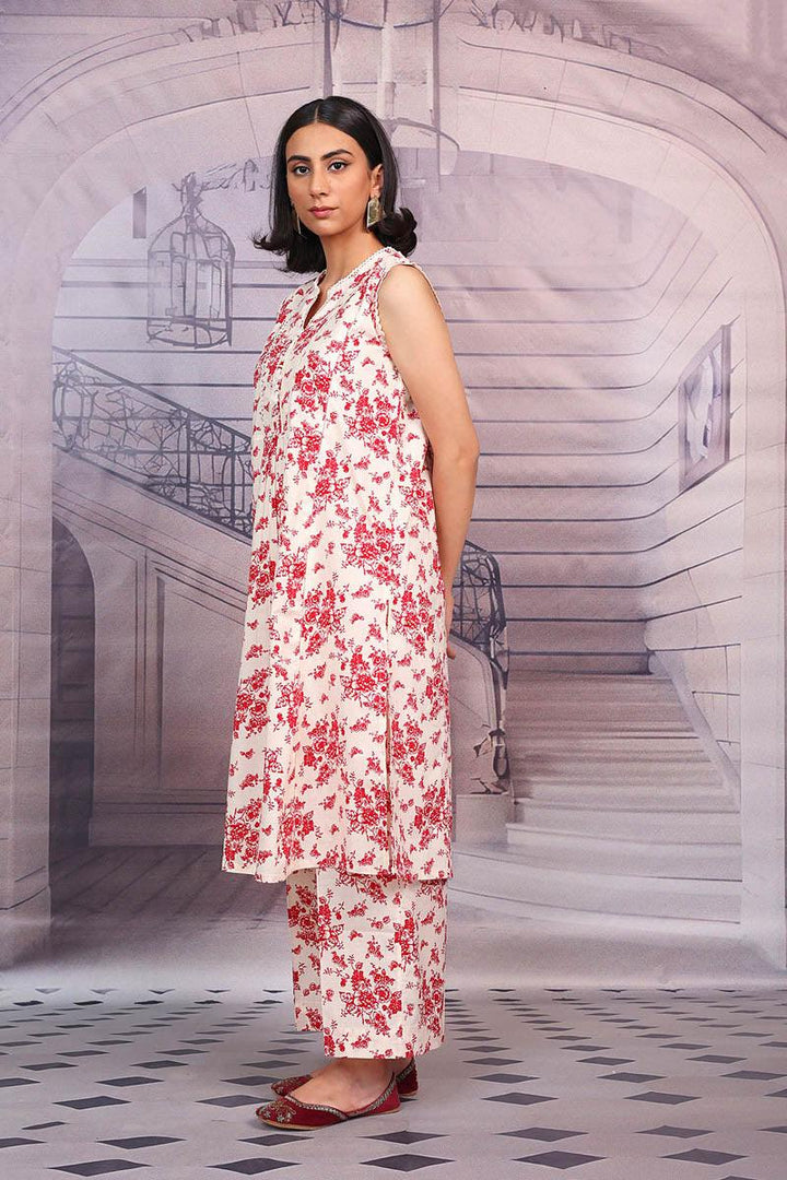 Generation - Summer Song Sleevless Set - Red - Lawn - 2 Piece