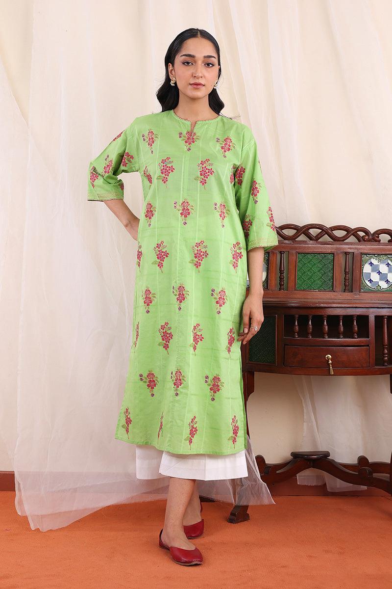 Generartion - Tropic Splendour Kurta - 1 Piece - Green - Lawn