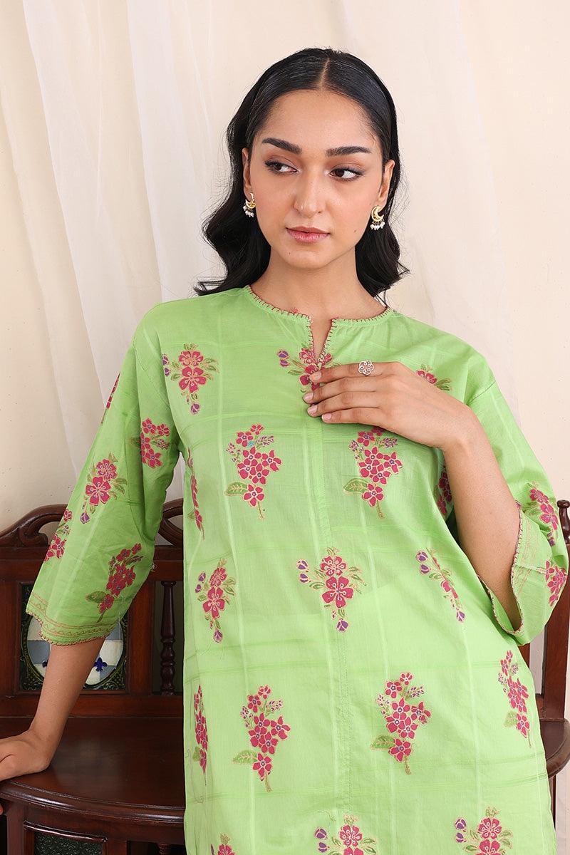 Generartion - Tropic Splendour Kurta - 1 Piece - Green - Lawn