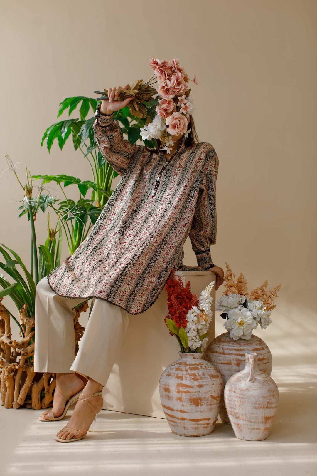 Ombrella - Floral - Co ord Set - Lawn - 2 Piece