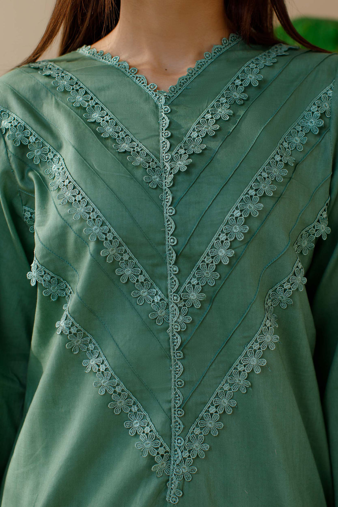 Ombrella - Petal- Co ord Set - Lawn - Green - 2 Piece