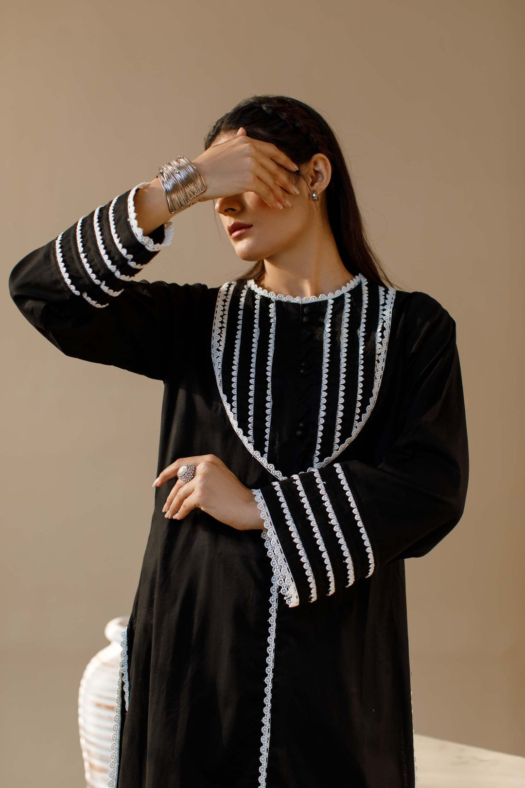 Ombrella - Twilight - Co ord set - Lawn - Black - 2 Piece