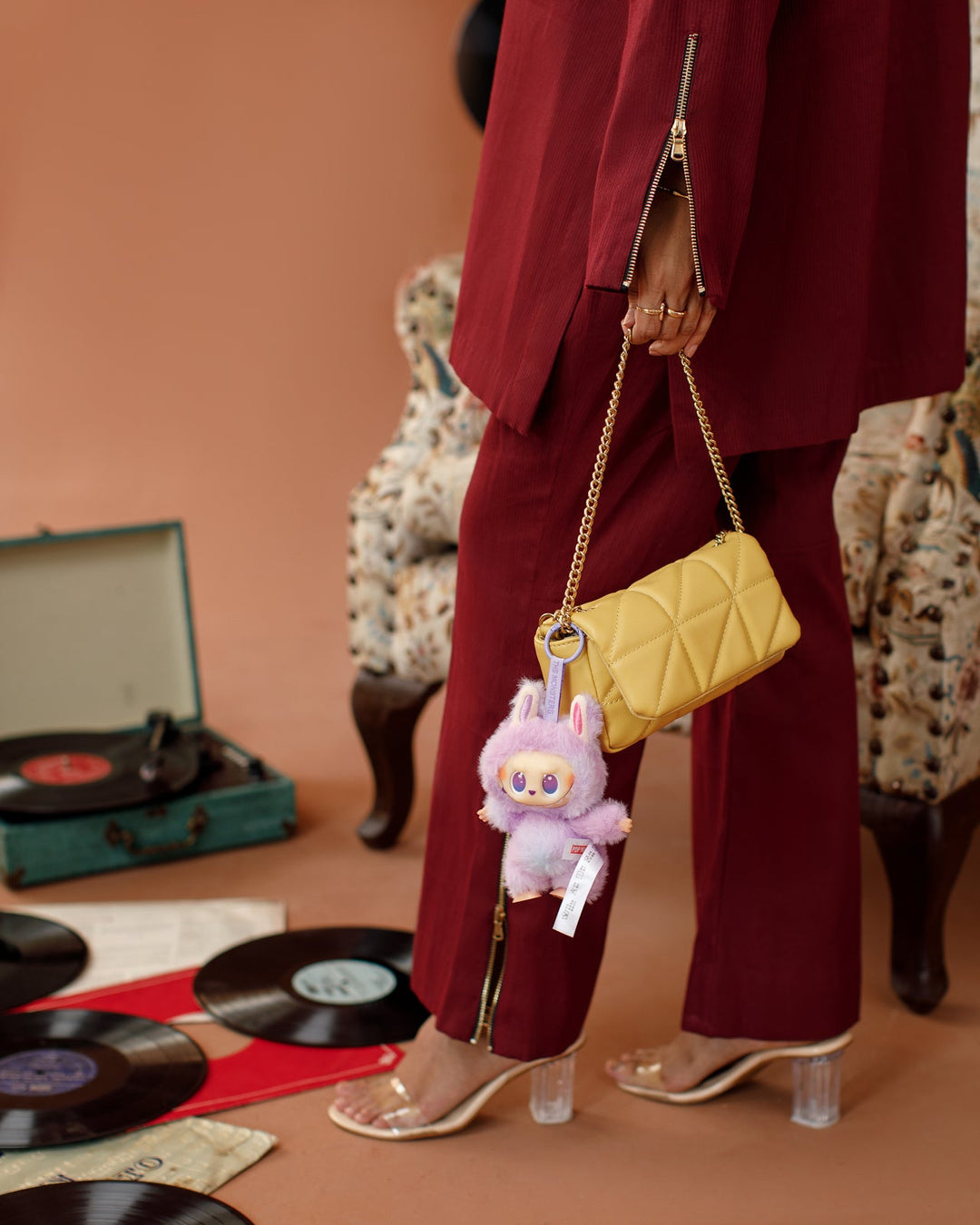 Ombrella - Maroon Melody Maroon Winter Cotton Co-Ord Set For Women - 2 Piece