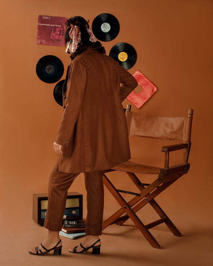 Ombrella - Bronze Boss Brown winter jersey Co-Ord Set For Women - 2 Piece