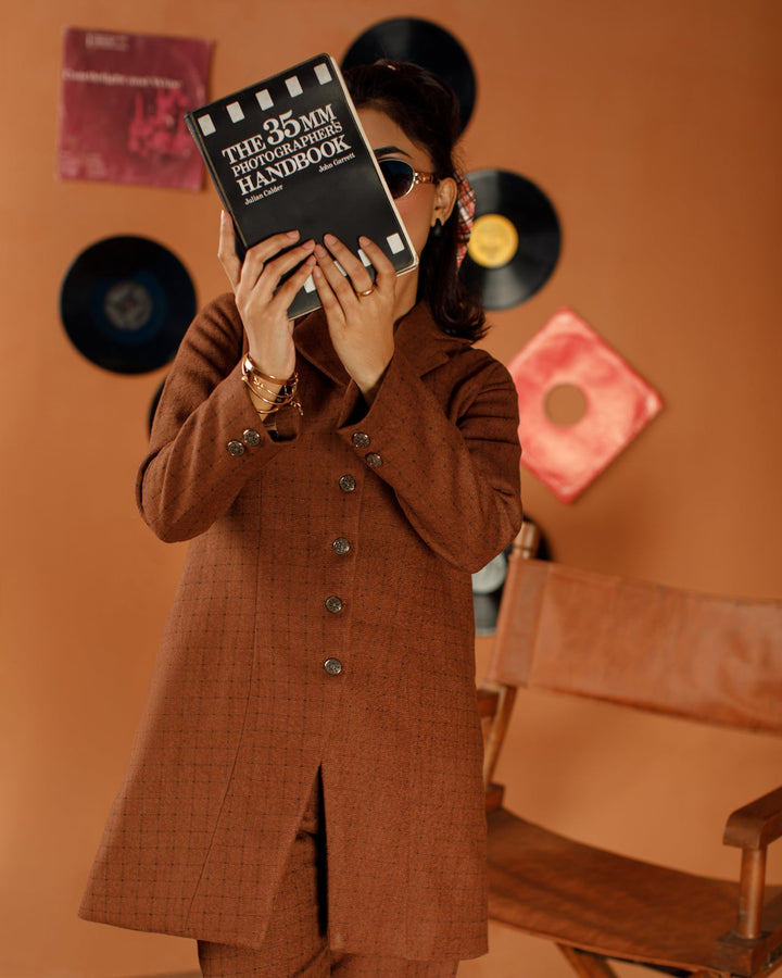 Ombrella - Bronze Boss Brown winter jersey Co-Ord Set For Women - 2 Piece