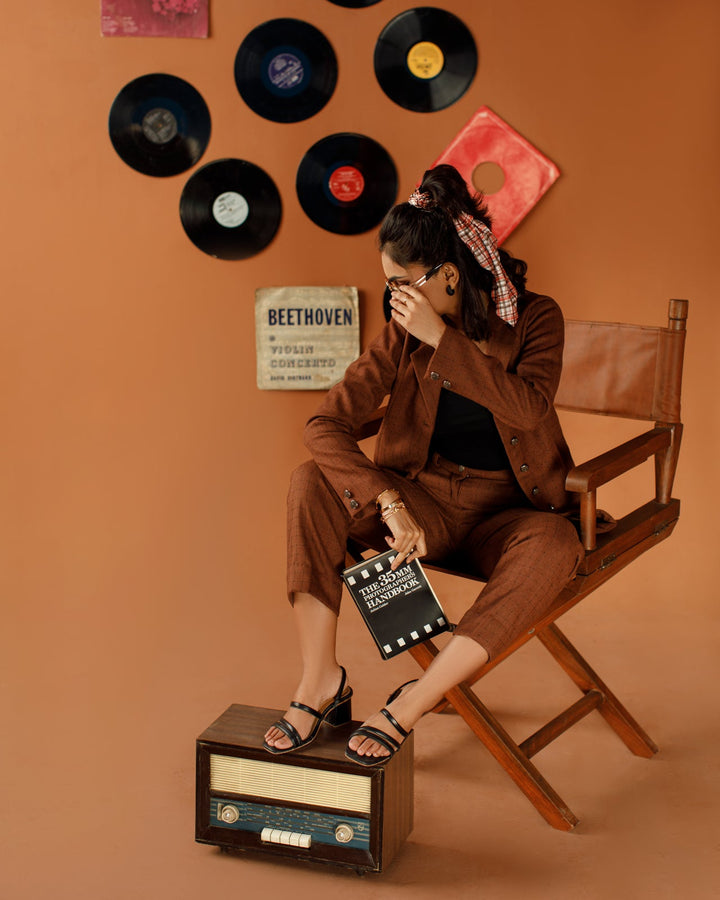 Ombrella - Bronze Boss Brown winter jersey Co-Ord Set For Women - 2 Piece