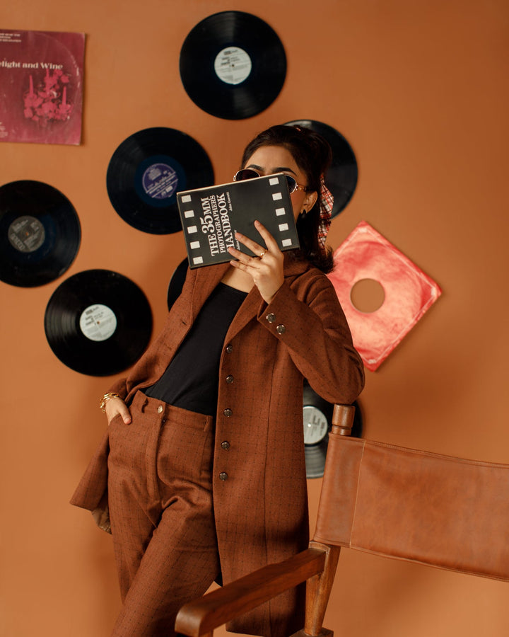 Ombrella - Bronze Boss Brown winter jersey Co-Ord Set For Women - 2 Piece