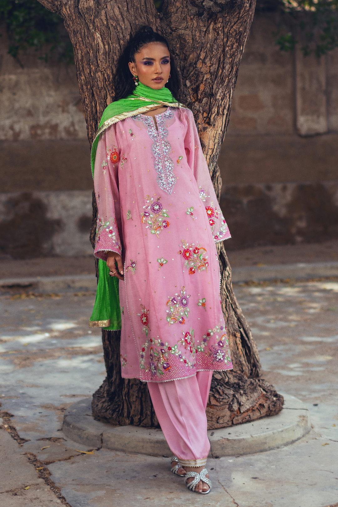Sanam Chaudhri AYAMI Pink 3 Piece