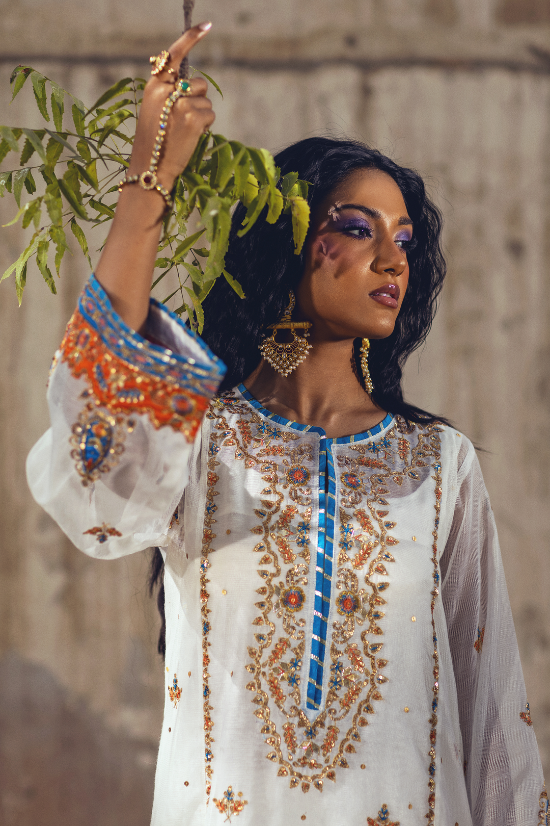 Sanam Chaudhri BAYDA White 3 Piece