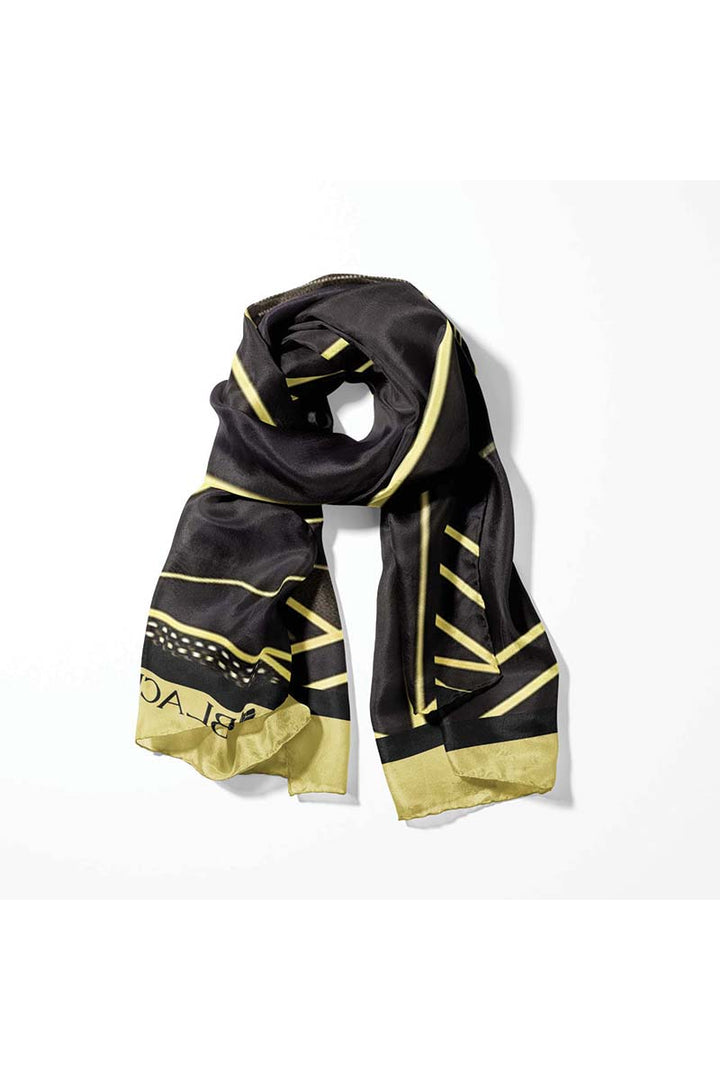 Black Wolf - CHIC GOLDEN MEN SCARF - BLACK - SILK - 1 Piece