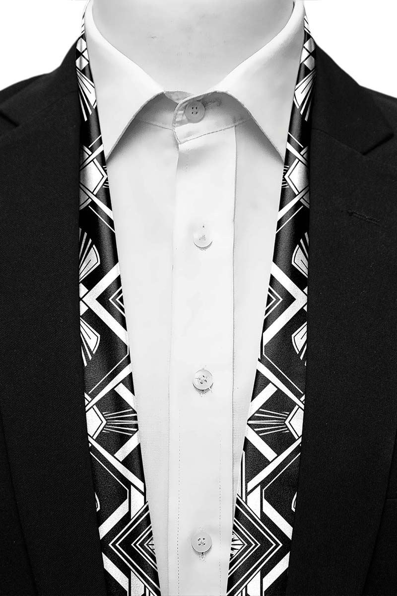 Black Wolf - UNLEASHING MEN SCARF - BLACK - SILK - 1 Piece