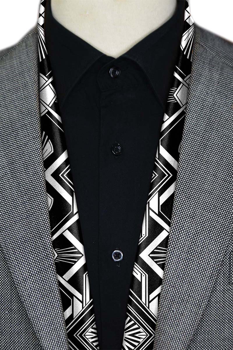 Black Wolf - UNLEASHING MEN SCARF - BLACK - SILK - 1 Piece