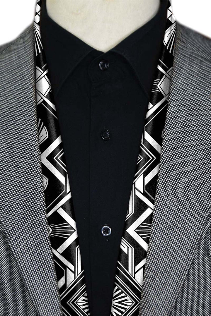 Black Wolf - UNLEASHING MEN SCARF - BLACK - SILK - 1 Piece