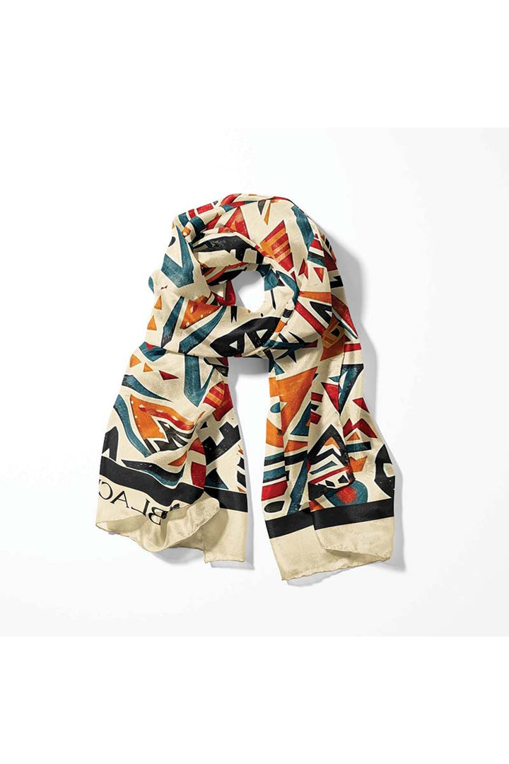 Black Wolf - WONDERLAND MEN SCARF - Beige - SILK - 1 Piece