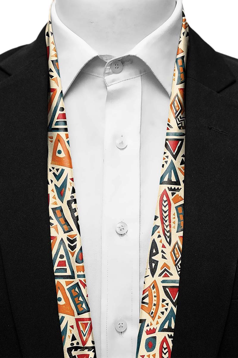 Black Wolf - WONDERLAND MEN SCARF - Beige - SILK - 1 Piece