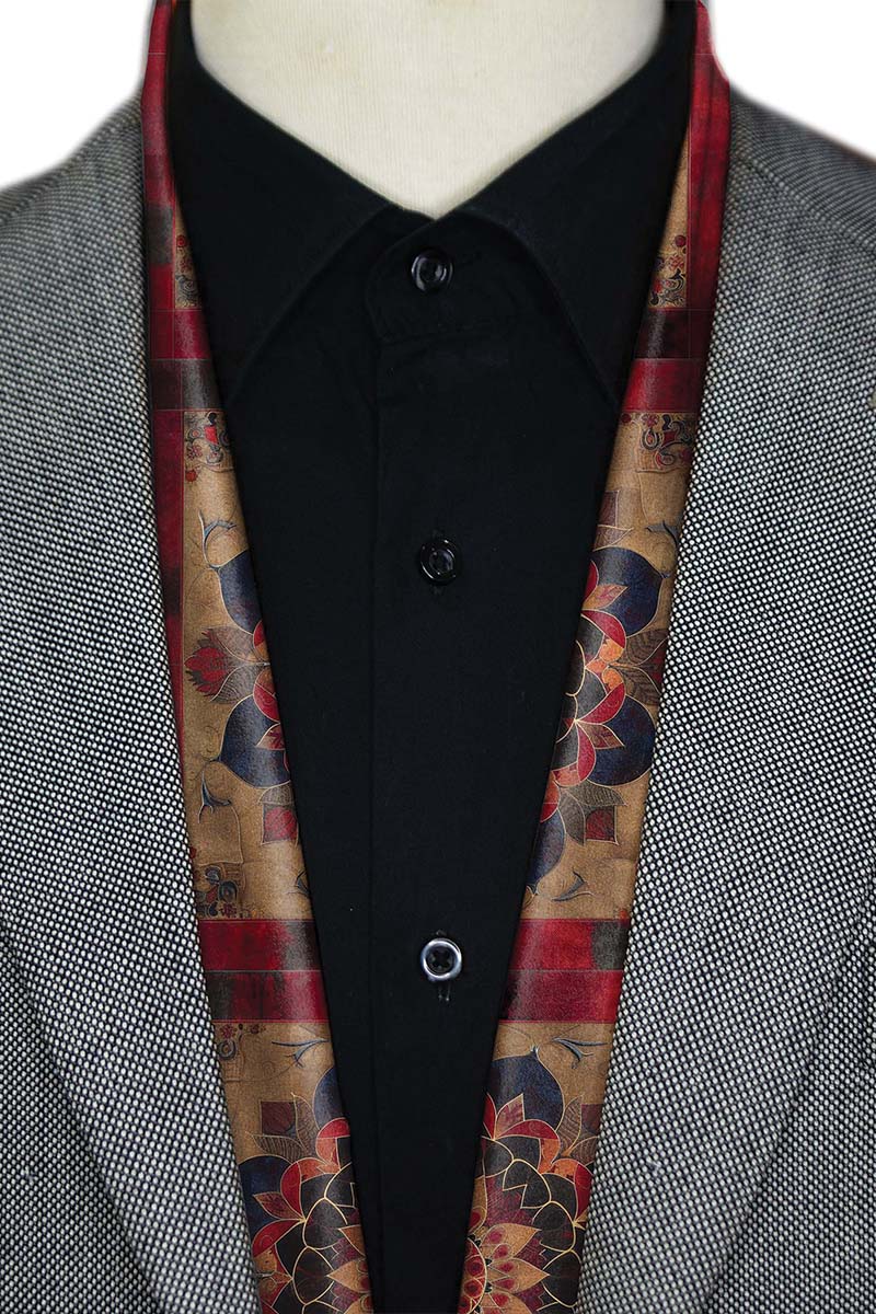 Black Wolf - DONNA POBUK MEN SCARF - Croissant - SILK - 1 Piece