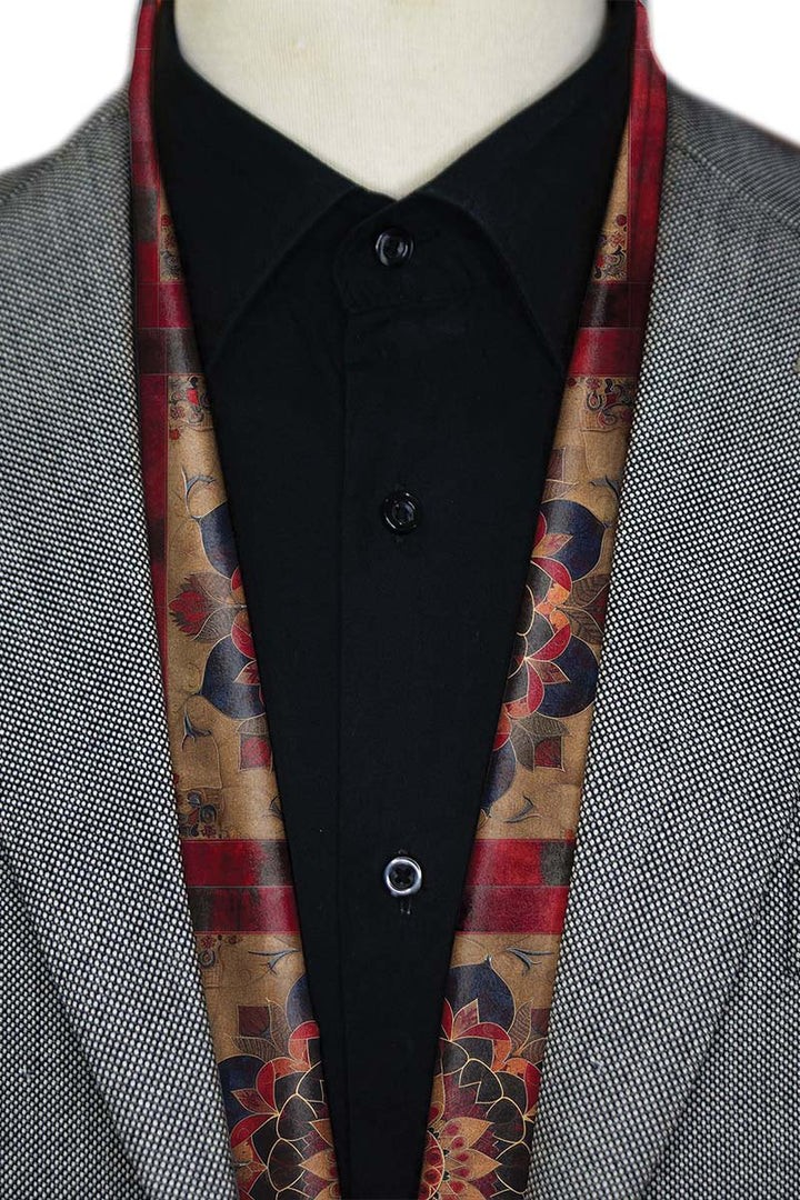 Black Wolf - DONNA POBUK MEN SCARF - Croissant - SILK - 1 Piece