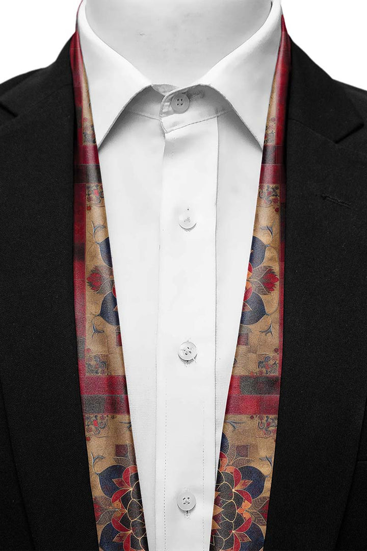 Black Wolf - DONNA POBUK MEN SCARF - Croissant - SILK - 1 Piece