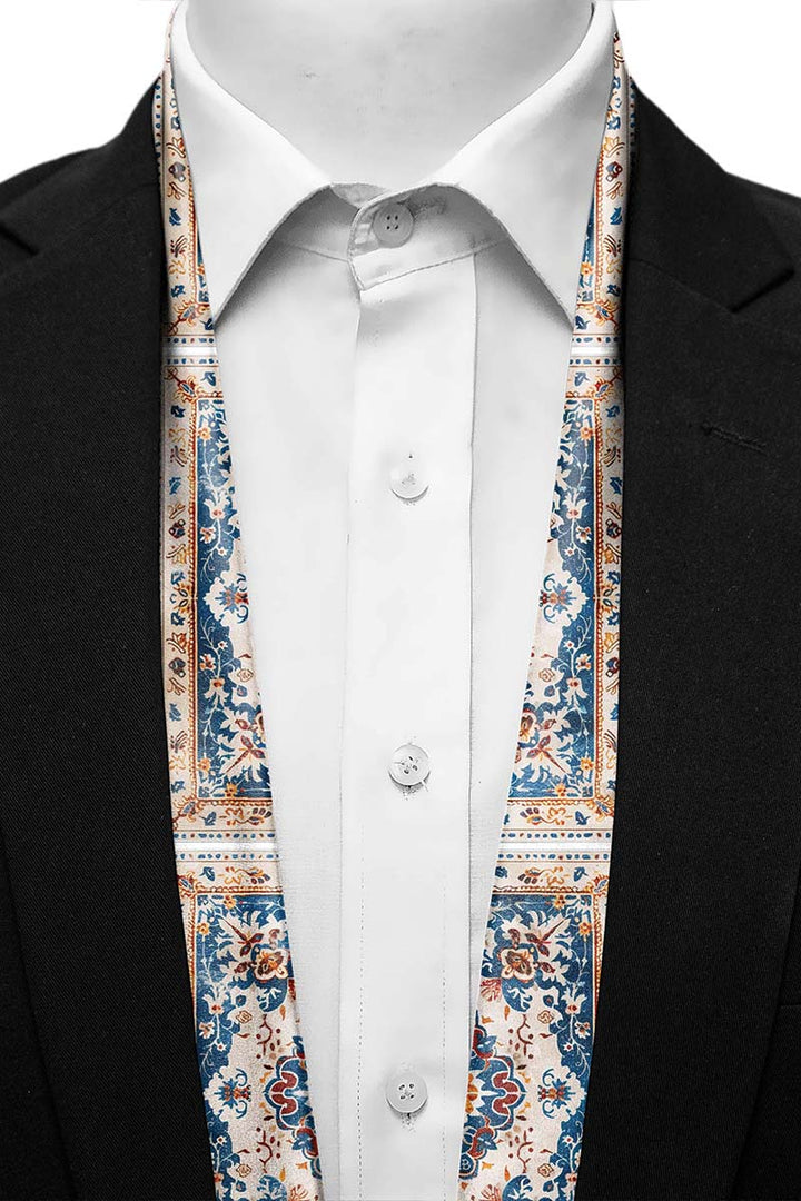 Black Wolf - TURKMEN AFGHAN MEN SCARF - BLACK - SILK - 1 Piece