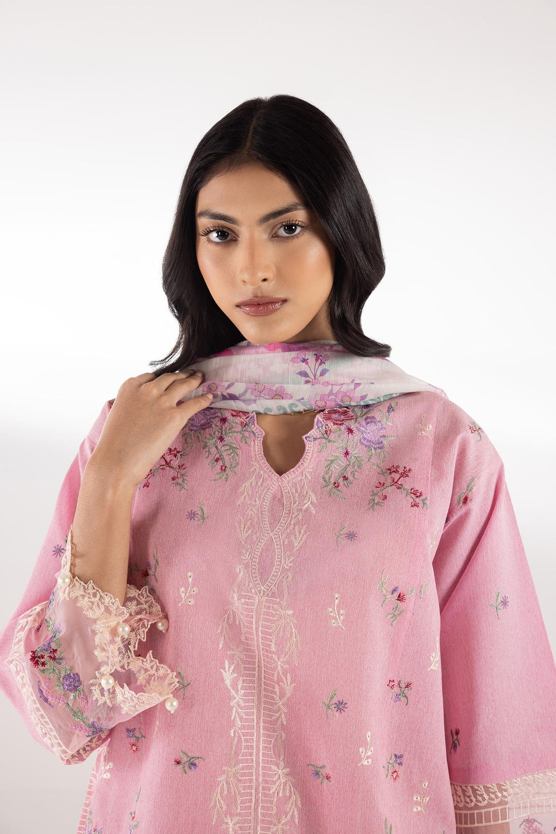 Sana Safinaz - Embroidered Muzlin Lawn Suit For Women - 3 Piece