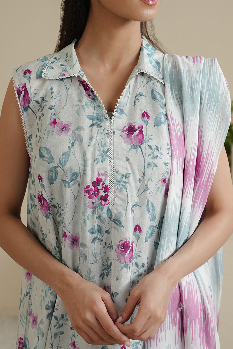 Cross Stitch - SEAFOAM SERENITY - Lawn - 3 Piece - Unstitched