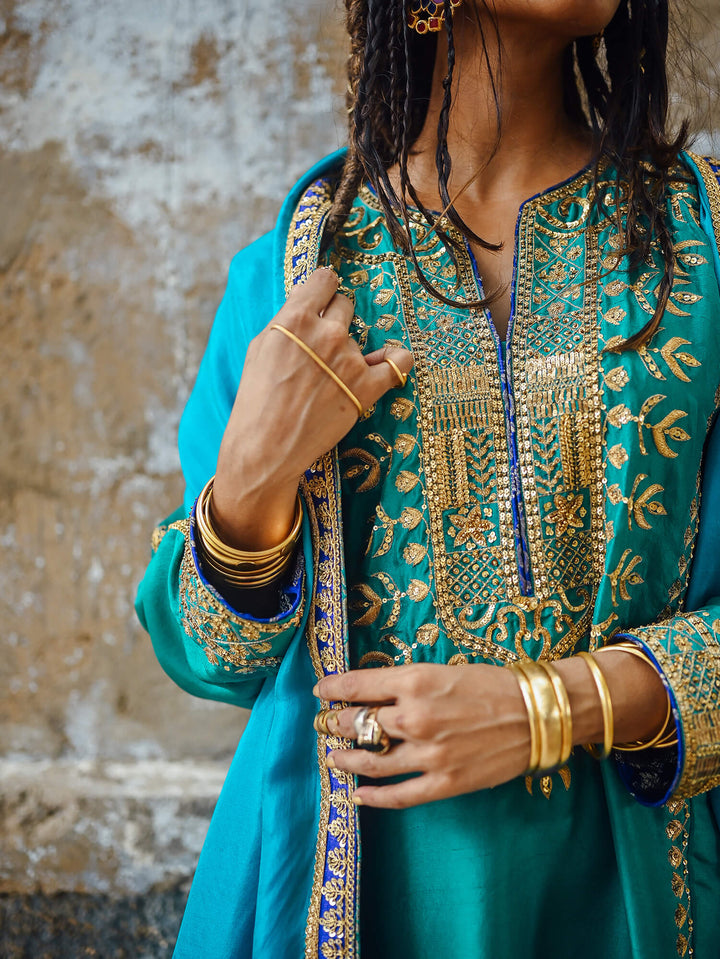 Sanam Chaudhri SHABA Blue 3 Piece