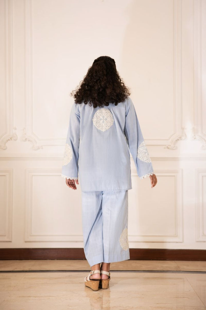 Shehrnaz - Minsa - SHKK-1502 - Light Blue - Doriya cotton - 2 Piece