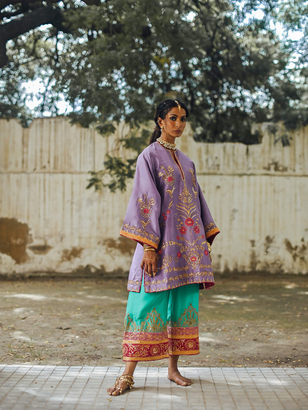 Sanam Chaudhri SOOMAL Purple 2 Piece