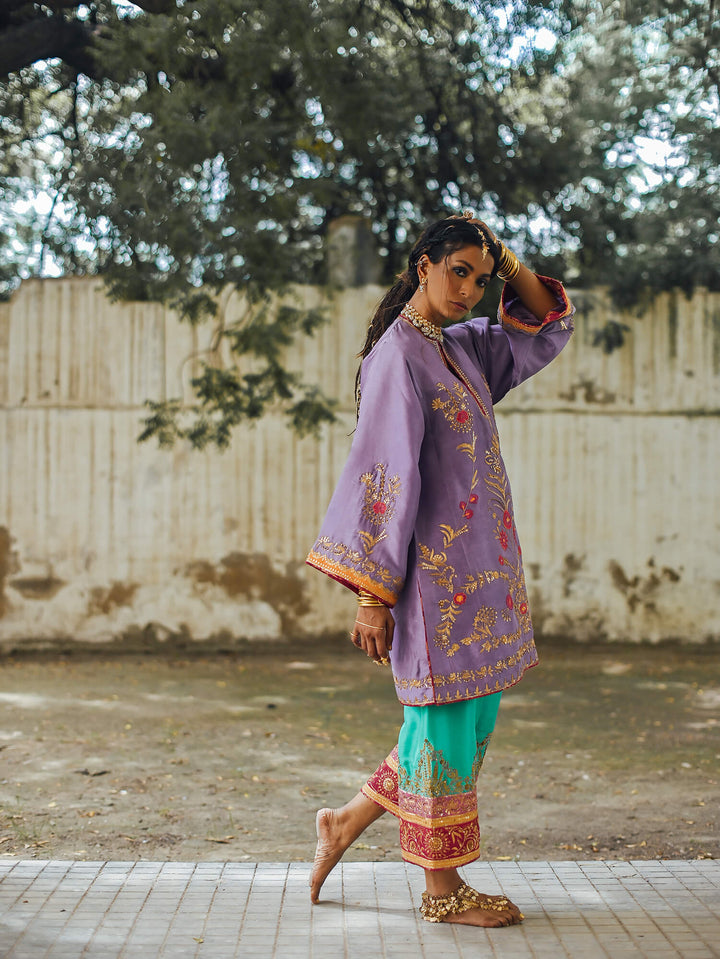 Sanam Chaudhri SOOMAL Purple 2 Piece